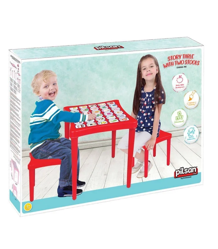 03 493 STORYM İKİ TABURELİ MASA MAVİ