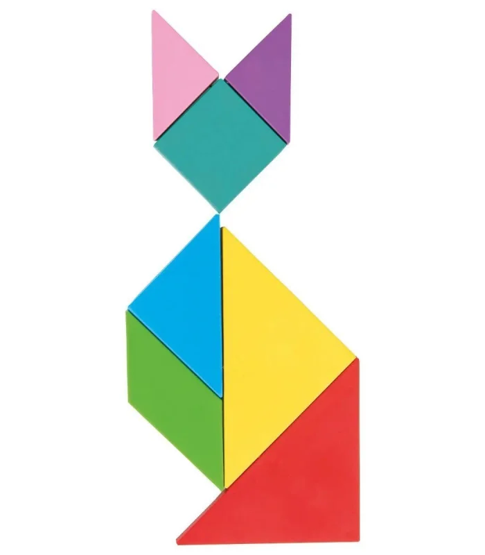03 569 Ahşap Manyetik Tangram -Pilsan Oyuncak