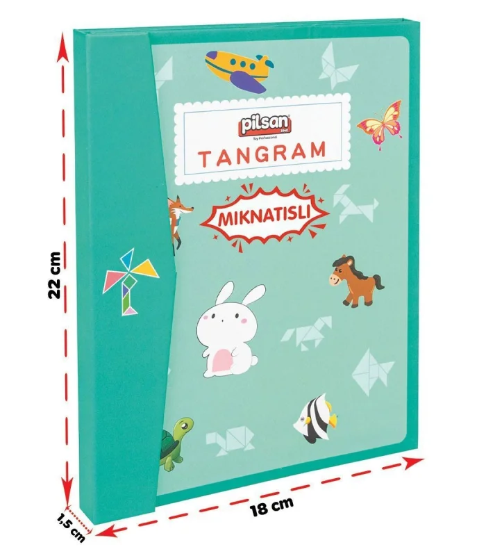 03 569 Ahşap Manyetik Tangram -Pilsan Oyuncak