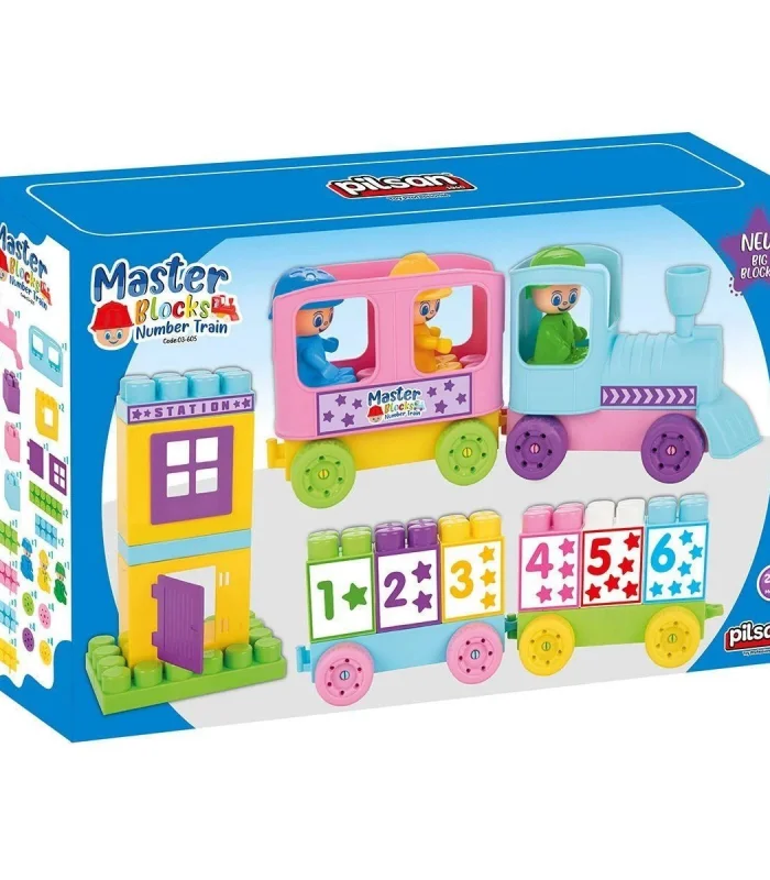 03 605 Master Blok Rakamlı Tren -Pilsan Oyuncak