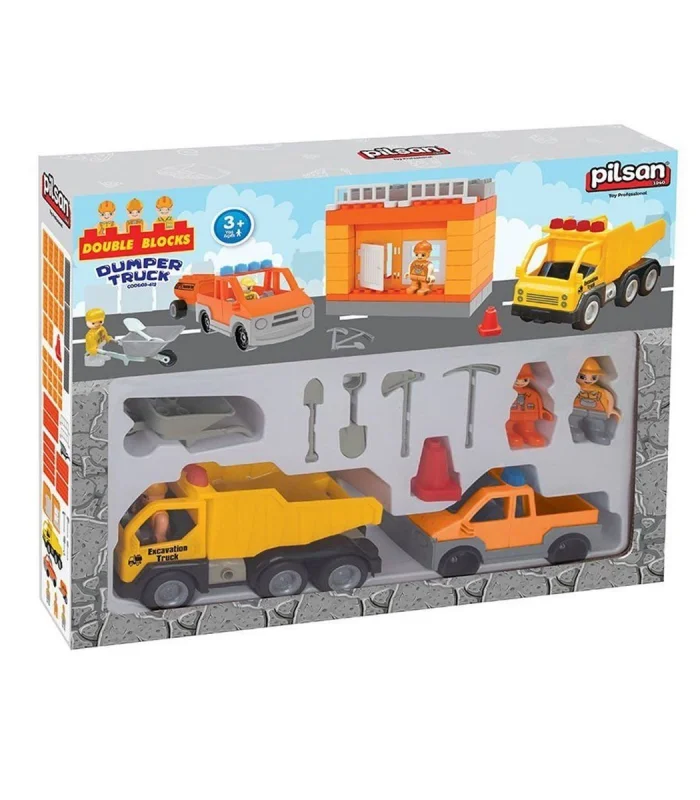 03 612 Double Blocks İnşaat Seti -Pilsan Oyuncak