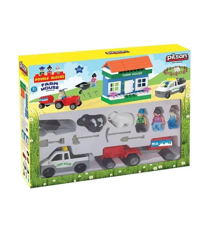 03 615 Double Blocks Çiftlik Seti -Pilsan