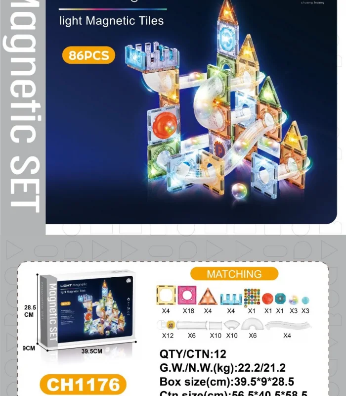 03-CH1176 7,5 CM MANYETİK BLOKLAR 86 PCS