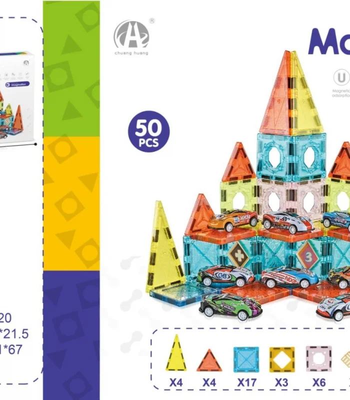 03-CH1291 5,5 CM MANYETİK BLOKLAR 50 PCS