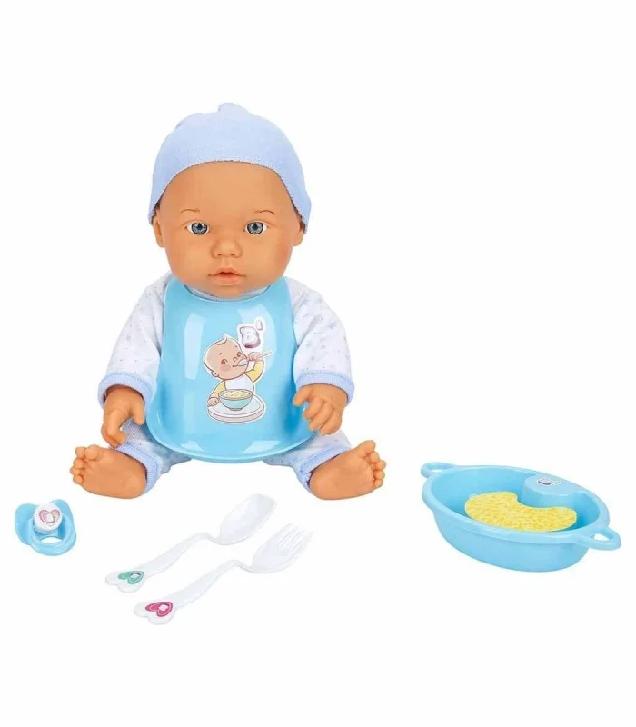 030021 Sunman, Bebelou Yemek Zamanı Sesli Bebek Seti 35 cm / +3 yaş