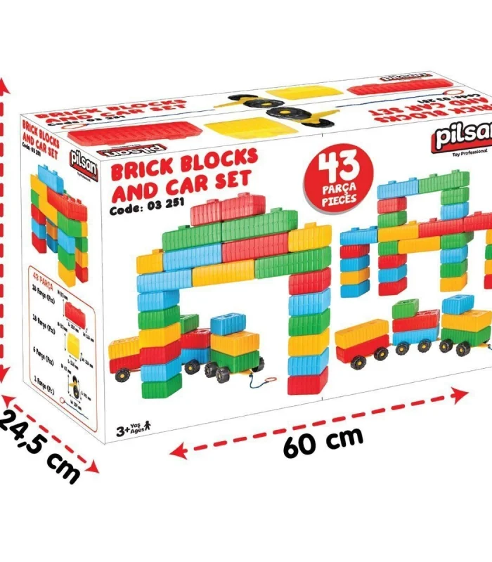 03251 TUĞLA BLOK VE ARABA SETİ S172117281