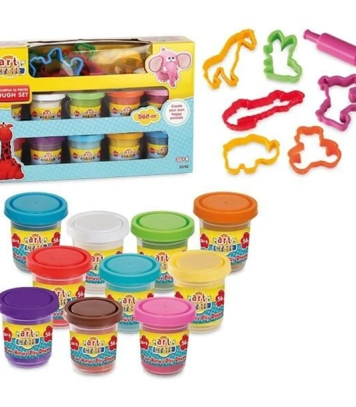 03290 Art Craft 16 parça HAMUR SETİ-RENGARENK / 560 gr