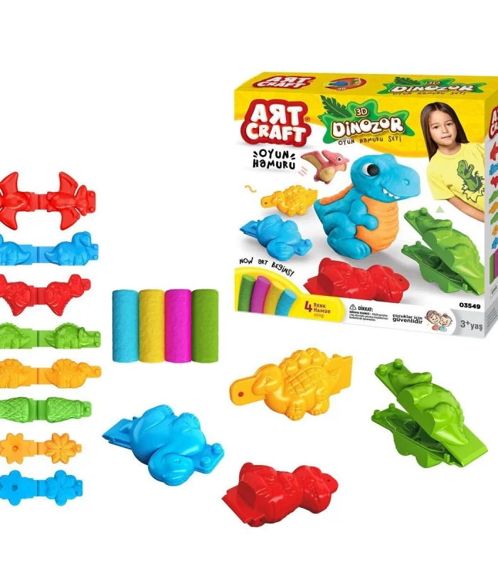 03549 3D DİNAZOR HAMUR SET 200GR