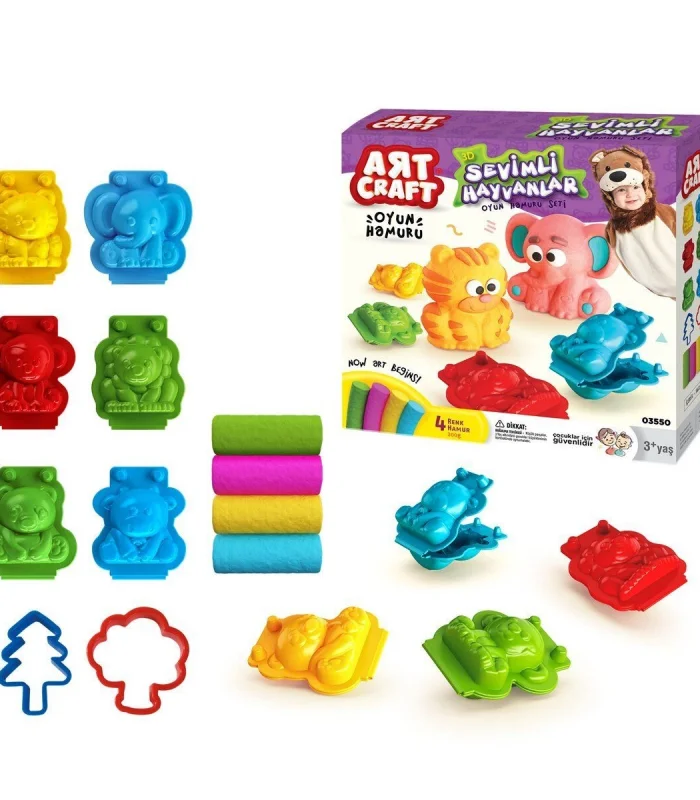 03550 3D HAYVANLAR HAMUR SET 200GR