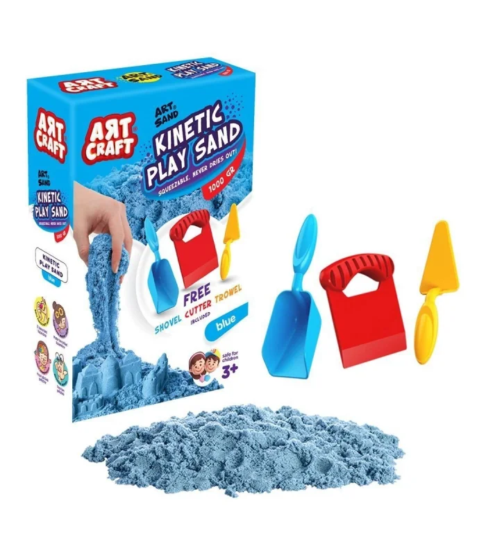 03691 AKSESUARLI MAVİ KİNETİK OYUN KUMU 1000 GR