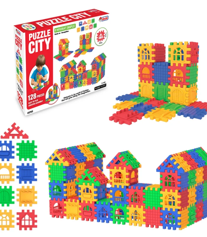 03703 Puzzle City 128 Parça -Dede