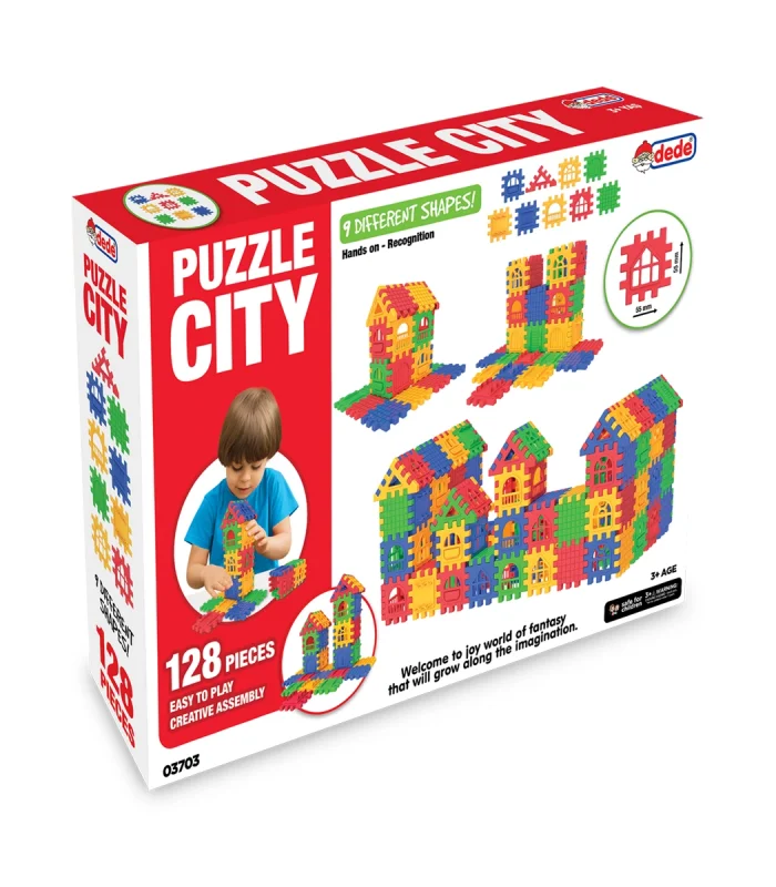 03703 Puzzle City 128 Parça -Dede