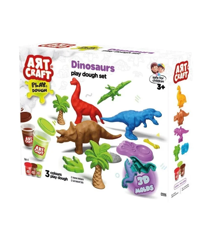 03996 Art Craft Dinozorlar Hamur Set 168 Gr -Fentoys