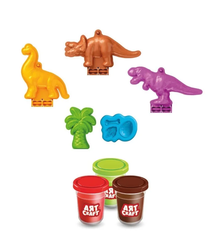 03996 Art Craft Dinozorlar Hamur Set 168 Gr -Fentoys
