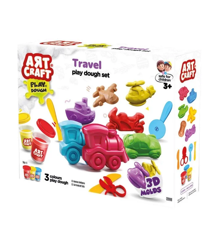 03998 Art Craft Seyahat Araçları Hamur Set 168 Gr -Fentoys