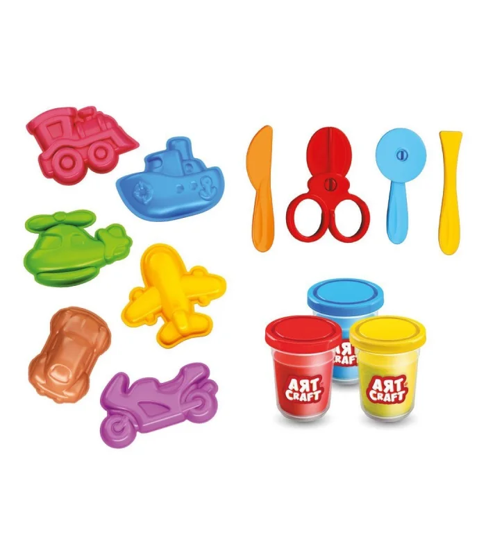 03998 Art Craft Seyahat Araçları Hamur Set 168 Gr -Fentoys
