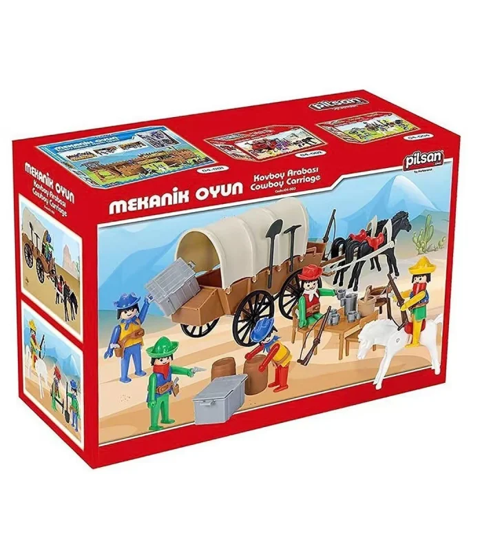 04 003 Mini Mekanik Seri 3 Kovboy Arabası -Pilsan Oyuncak