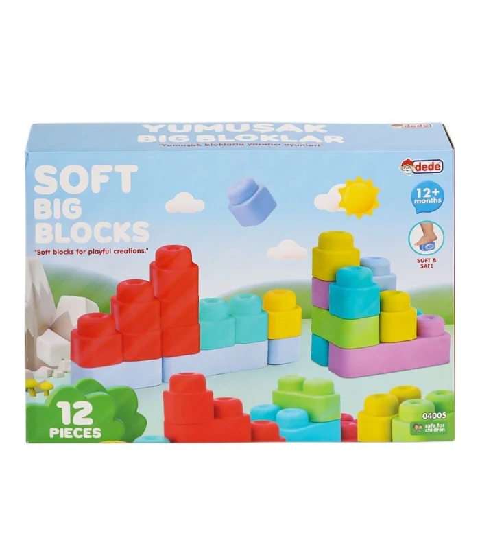 04005 Yumuşak Big Bloklar 12 Parça -Dede