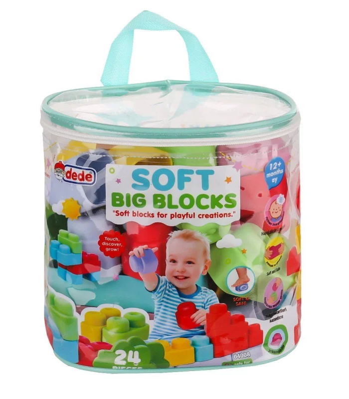 04008 Yumuşak Big Bloklar Çanta 24 Parça -Fentoys