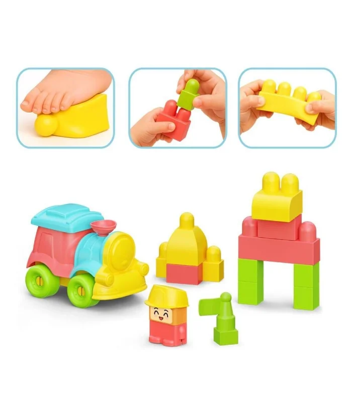 04122 YUMUŞAK BLOKİ BLOKLAR TREN SET 24 PARÇA