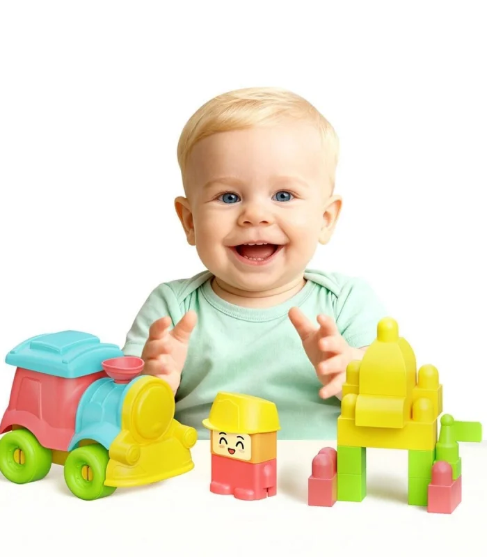 04122 YUMUŞAK BLOKİ BLOKLAR TREN SET 24 PARÇA