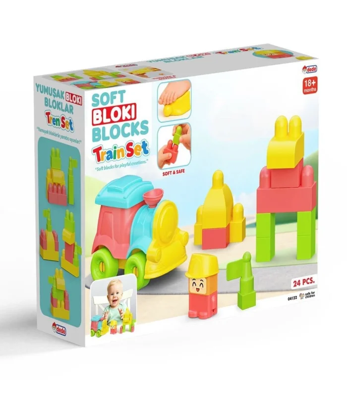 04122 YUMUŞAK BLOKİ BLOKLAR TREN SET 24 PARÇA