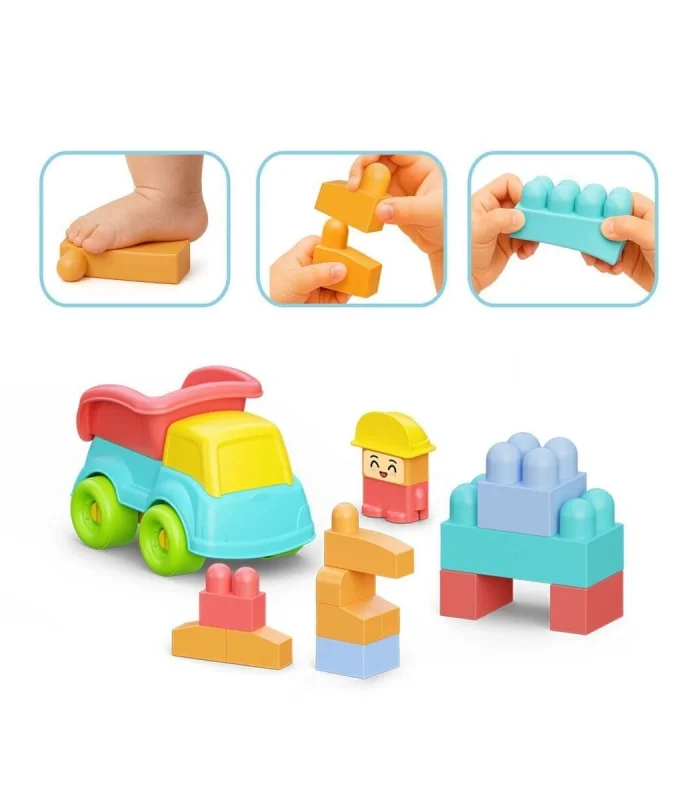 04123 YUMUŞAK BLOKİ BLOKLAR KAMYON SET 24 PARÇA