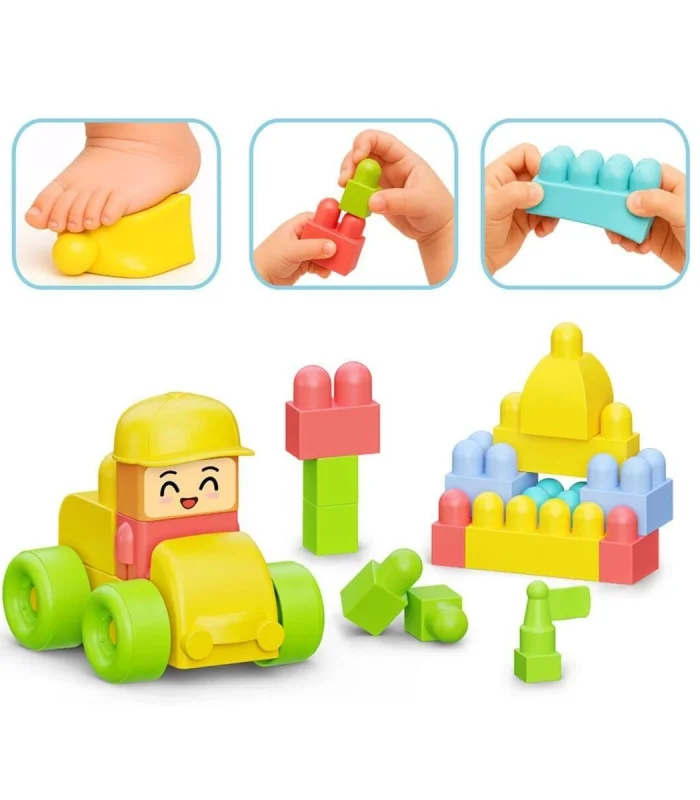 04128 YUMUŞAK BLOKİ BLOKLARI ARABA SET 24 PARÇA