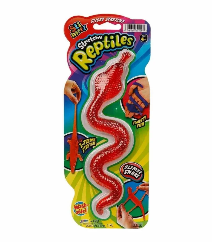 0429 SUN-JRU-Kartelalı 3 Asorti Yılan Kertenkele Timsah  Streç - Sunman