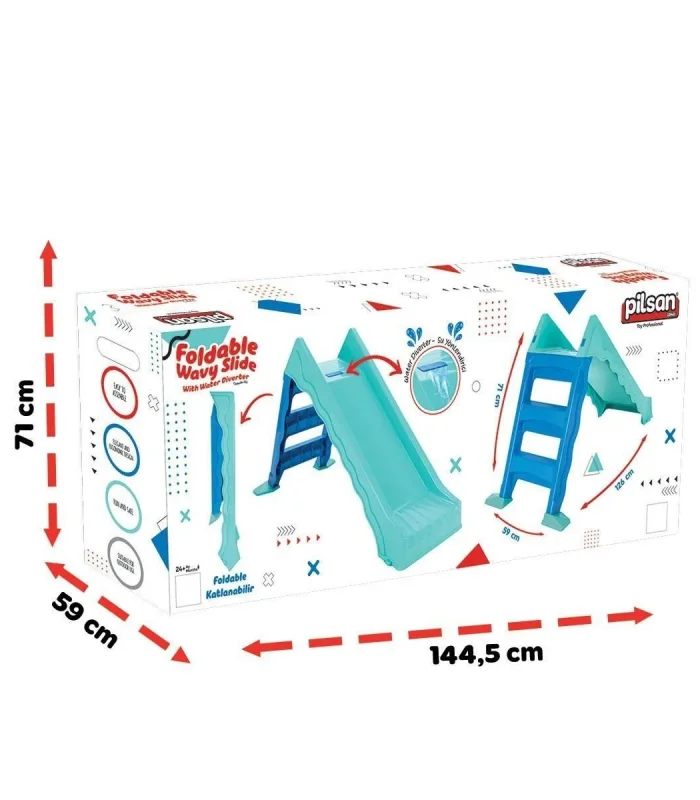 06 233 Pilsan Katlanabilir Dalgalı Su Kaydırağı Mavi