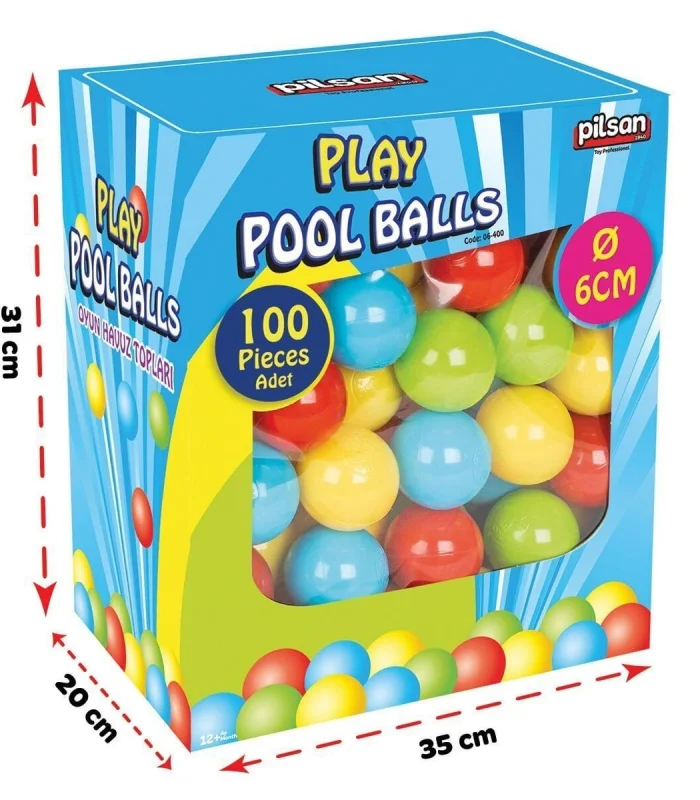 06 400 OYUN HAVUZ TOPLARI KUTULU 6 CM 100 LÜ