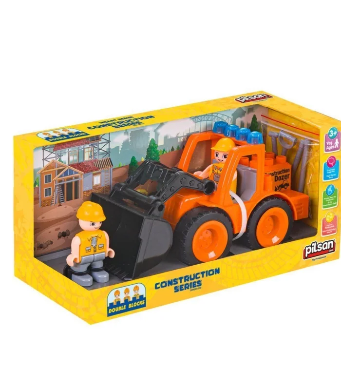 06 533 Double Blocks İş Makineleri Serisi -Pilsan Oyuncak