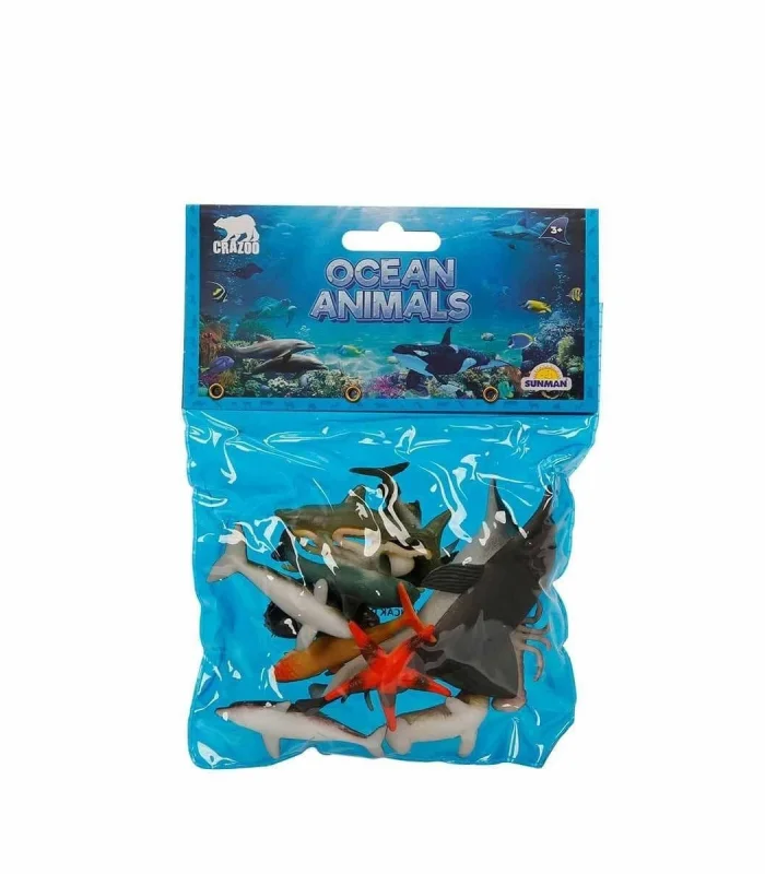 0704 Okyanus Hayvanları Poşetli Hayvan Oyun Seti
