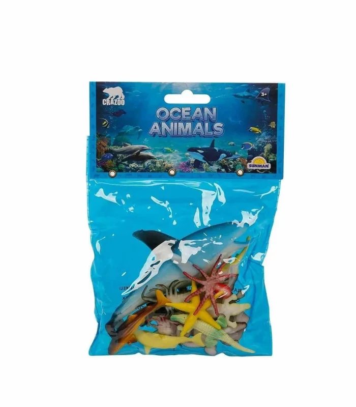 0704 Okyanus Hayvanları Poşetli Hayvan Oyun Seti