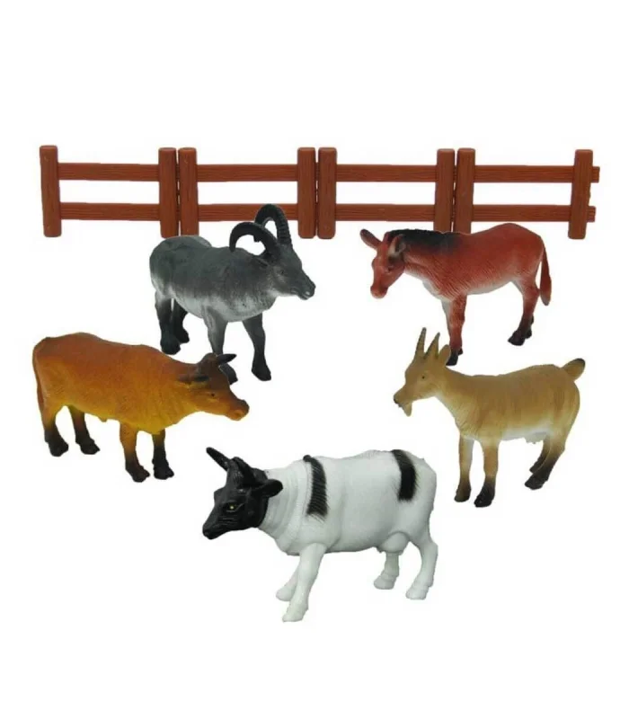 0708 Çiftlik Hayvanları Poşetli Hayvan Oyun Seti Orta Boy- Sunman