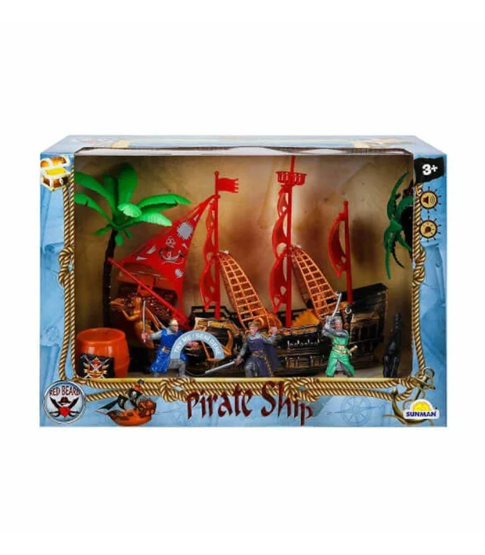 1002010 Sesli ve Işıklı Korsan Gemisi Oyun Seti -Sunman