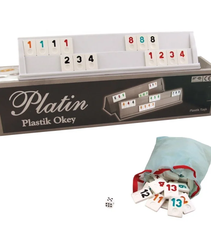 1010211 Platin Plastik Okey Takımı -Starokey