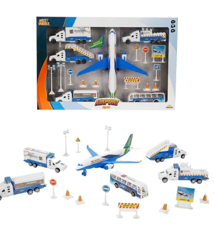 1012381 SUN YFN MXX OYUN SET HAVAALANI UÇAKLI SES IŞIKLI BYK MV