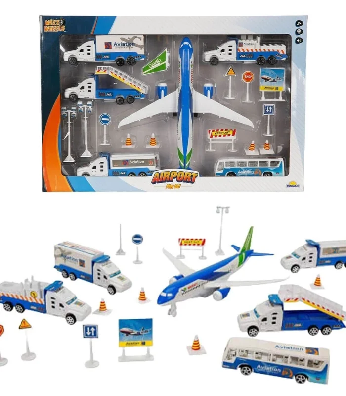 1012381 SUN YFN MXX OYUN SET HAVAALANI UÇAKLI SES IŞIKLI BYK MV