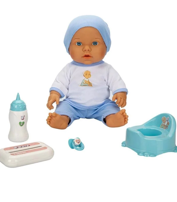 1030141 Sesli Bebelou Tuvalet Zamanı Bebek Seti 32 cm -Sunman
