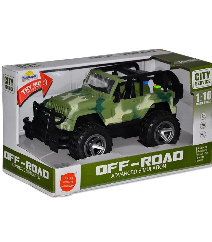10390 1:16 Sesli ve Işıklı Jeep