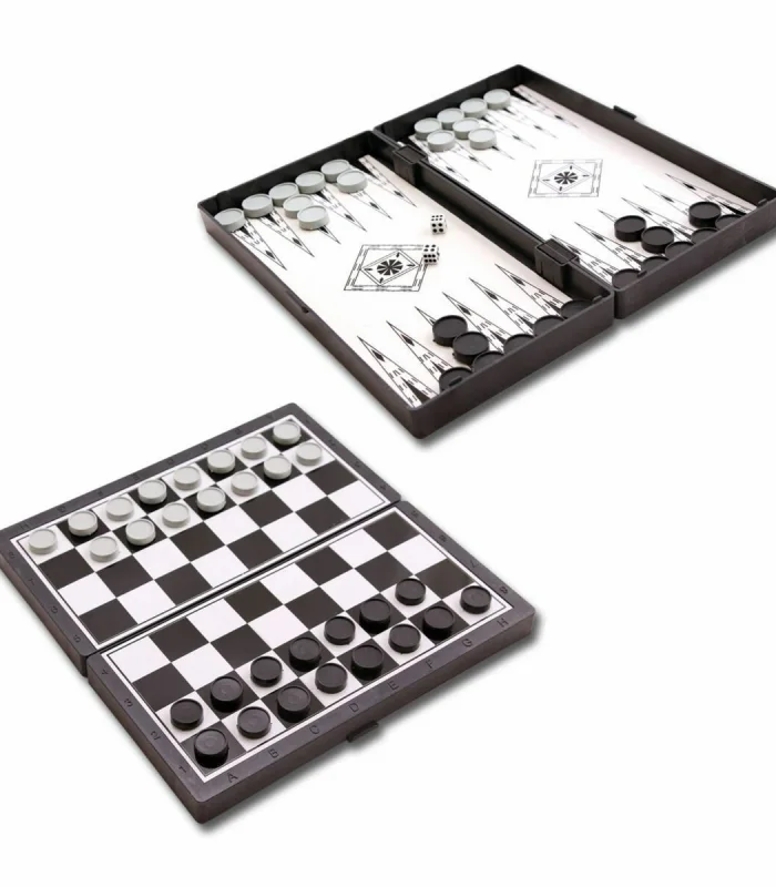 1050170 Manyetik Satranç-Tavla 2si 1 Arada -Starokey