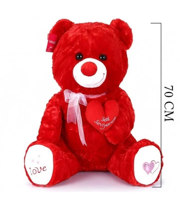 1054 KRM TIKIL AYI 70 CM KIRMIZI