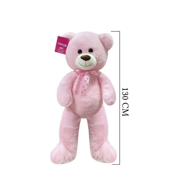 1193P Puffy Salaş Ayı 130 Cm Pembe -Selay Oyuncak