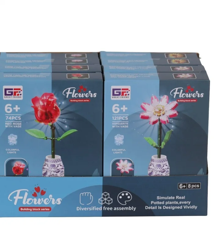 123-992-996 KUT 8Lİ ILIKLI ÇİÇEK BLOKLAR(Belirtilen fiyat, tekli satış için adet fiyatıdır.)