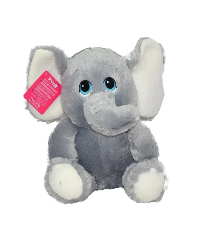 1257G Selay, Oturan Fil Gri 30 cm