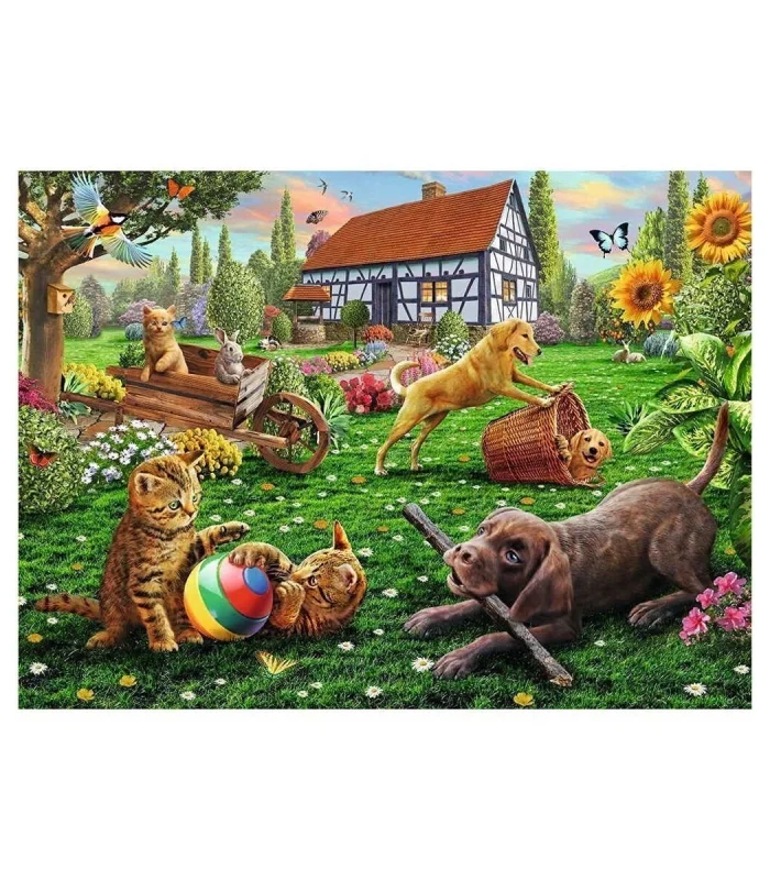 128280 Bahçede 200 parça XXL Ravensburger Puzzle