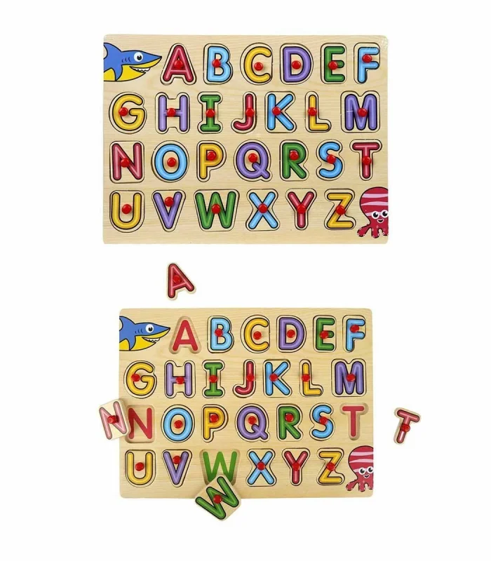 130443 Ahşap Raptiyeli Bultak Alfabe