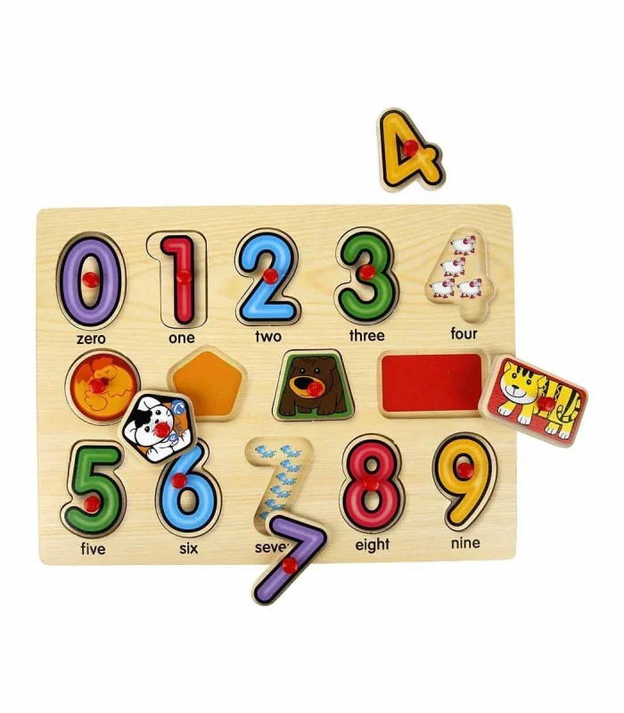 130444 Ahşap Raptiyeli Puzzle Saat