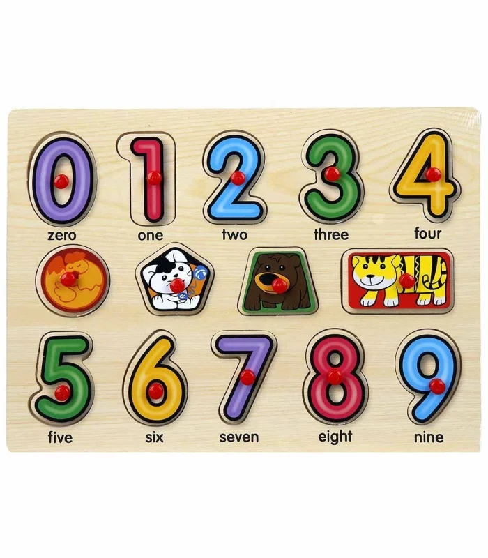 130444 Ahşap Raptiyeli Puzzle Saat